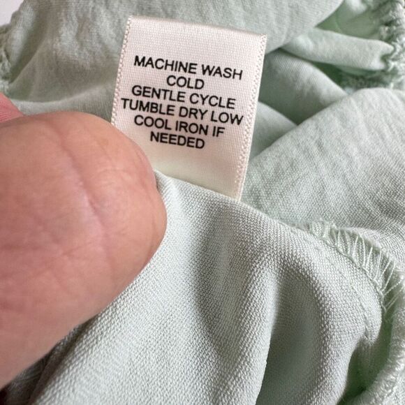 Altar'd State Women's Green Tie Back Waist Ruffled Chest Sleeveless Top Small - Picture 10 of 10